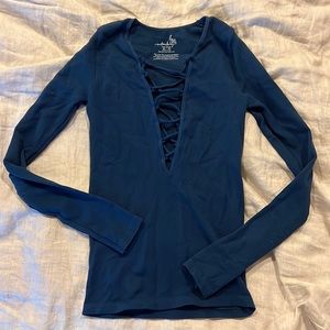 Free people lace up top